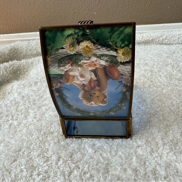 Handcrafted via vermont jewelry box trinket bear picnic cottagecore kitsch - Picture 10 of 14